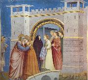 GIOTTO di Bondone Anna and Joachim Meet at the Golden Gate oil painting on canvas